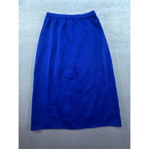 Vintage Giancarlo Ferrari Skirt Made in Italy Blue Merino Wool Small